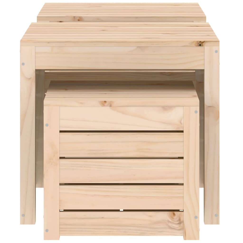 3 Piece Garden Box Set Solid Wood Pine