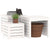 3 Piece Garden Box Set White Solid Wood Pine