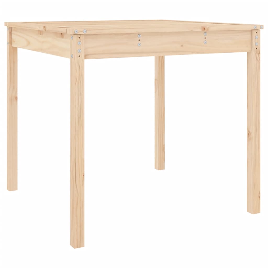 Garden Table 82.5x82.5x76 cm Solid Wood Pine