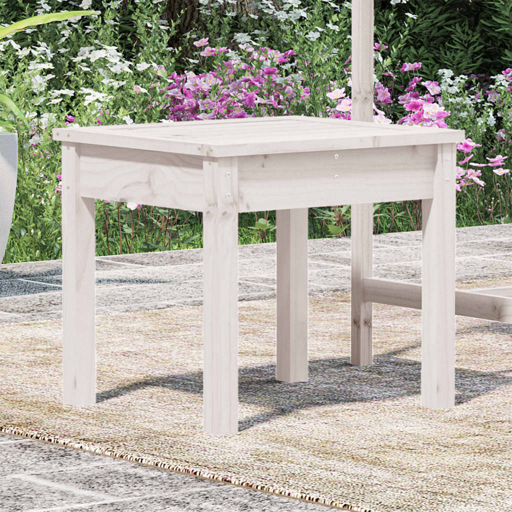 Garden Bench White 50x44x45 cm Solid Wood Pine