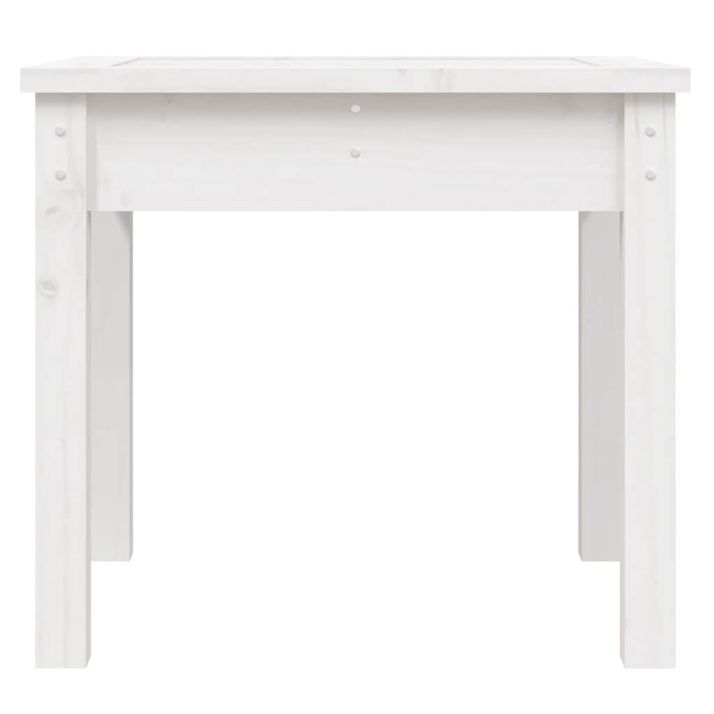 Garden Bench White 50x44x45 cm Solid Wood Pine