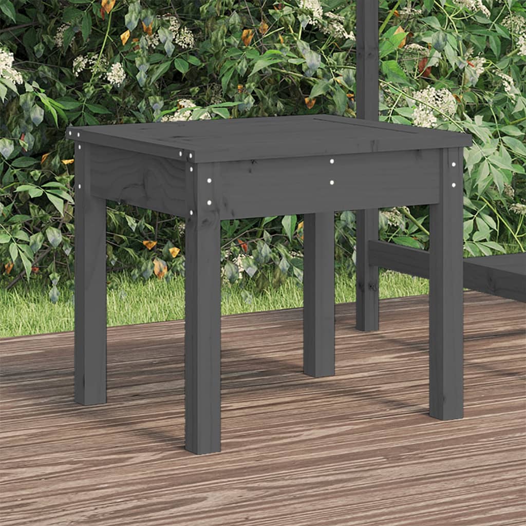 Garden Bench Grey 50x44x45 cm Solid Wood Pine