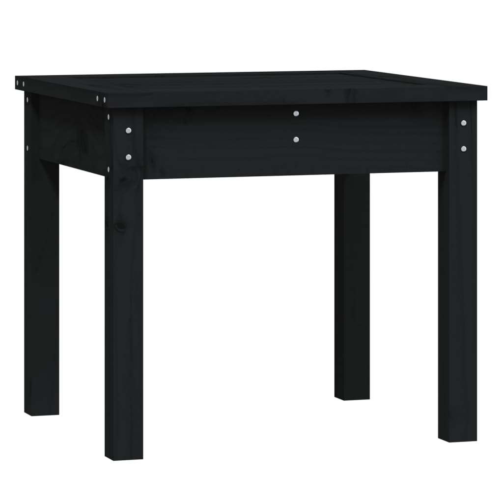 Garden Bench Black 50x44x45 cm Solid Wood Pine