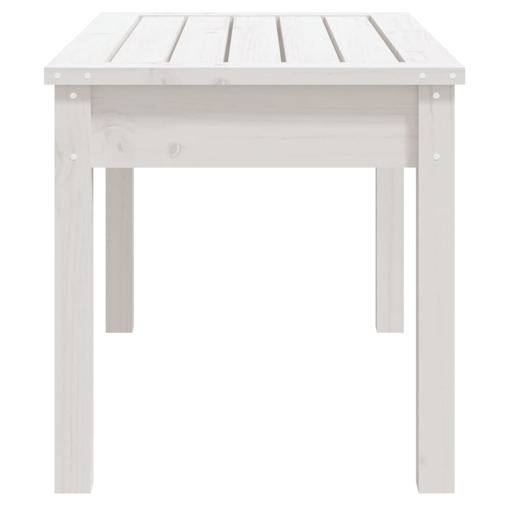 Garden Bench White 80x44x45 cm Solid Wood Pine