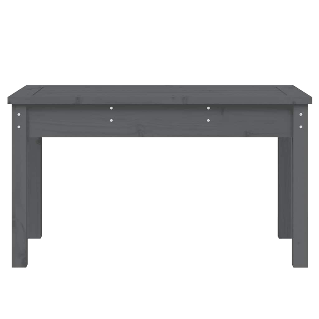Garden Bench Grey 80x44x45 cm Solid Wood Pine