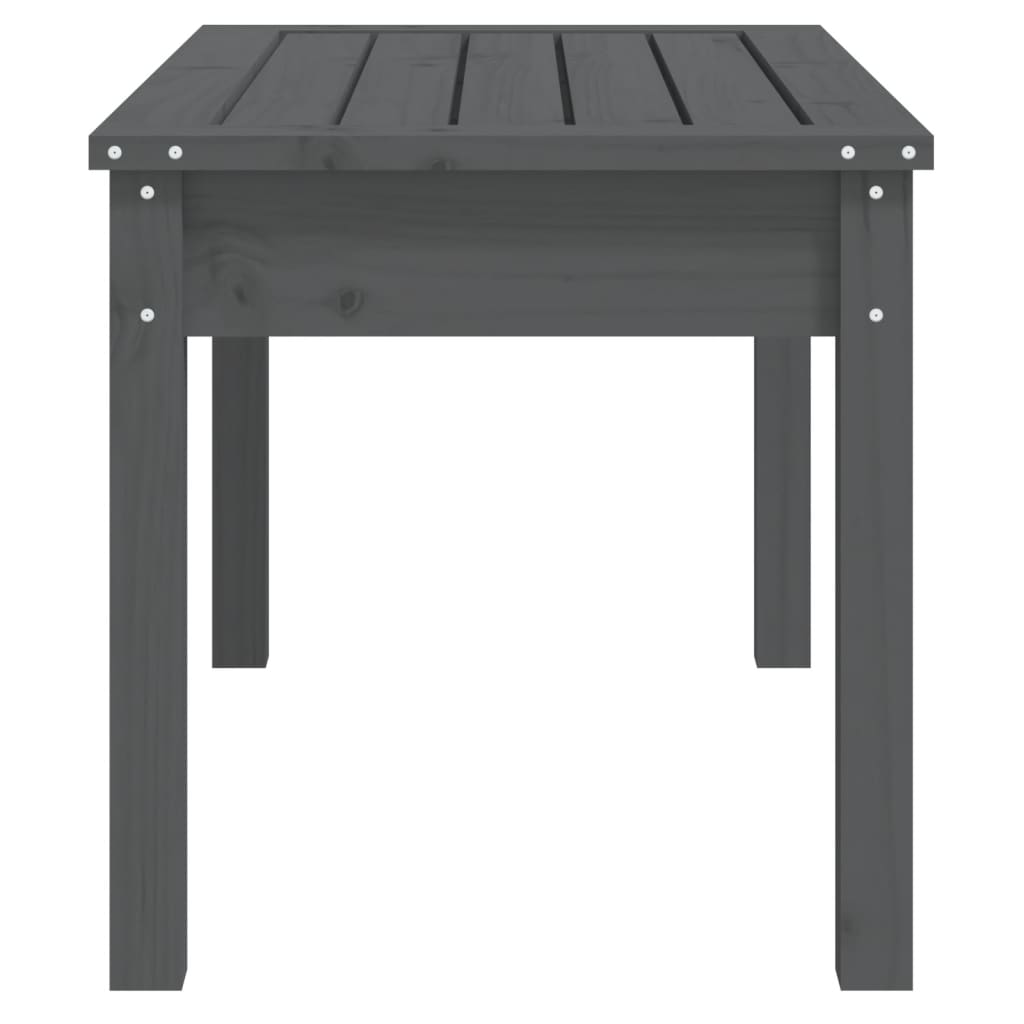 Garden Bench Grey 80x44x45 cm Solid Wood Pine