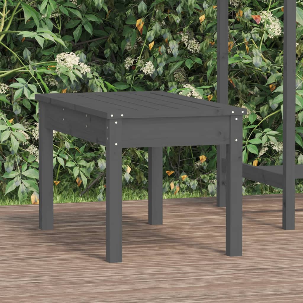 Garden Bench Grey 80x44x45 cm Solid Wood Pine