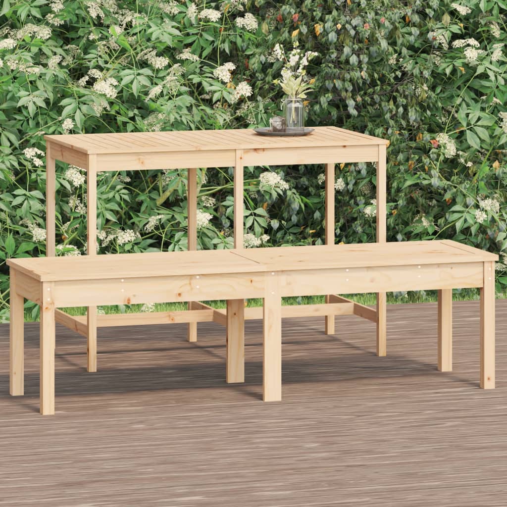 2-Seater Garden Bench 159.5x44x45 cm Solid Wood Pine