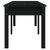 2-Seater Garden Bench Black 159.5x44x45 cm Solid Wood Pine