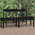 2-Seater Garden Bench Black 159.5x44x45 cm Solid Wood Pine