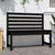 Garden Bench Black 109 cm Solid Wood Pine