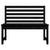 Garden Bench Black 109 cm Solid Wood Pine