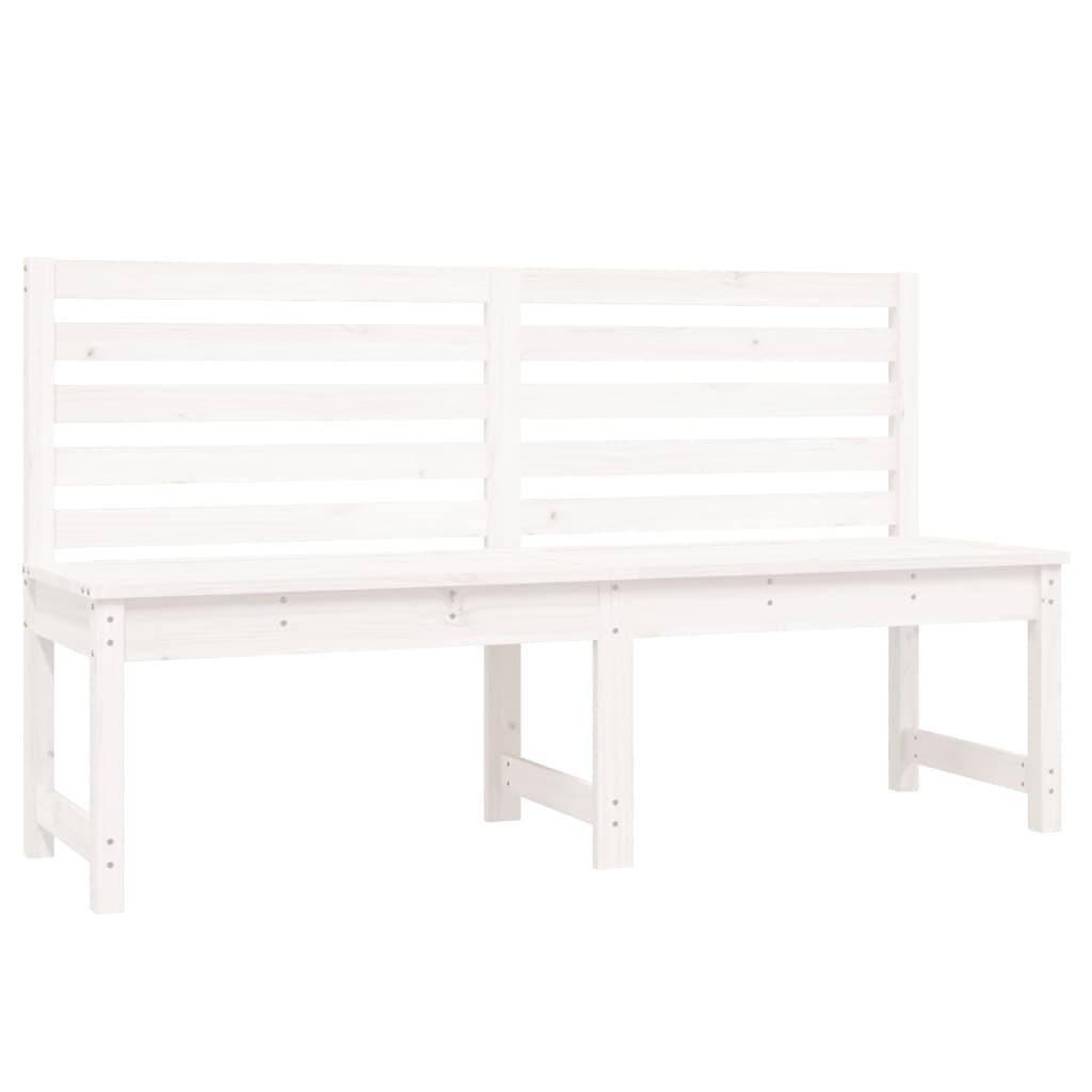 Garden Bench White 157.5 cm Solid Wood Pine