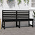 Garden Bench Black 157.5 cm Solid Wood Pine