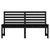 Garden Bench Black 157.5 cm Solid Wood Pine