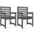 Garden Chairs 2 pcs Grey 60x48x91 cm Solid Wood Pine