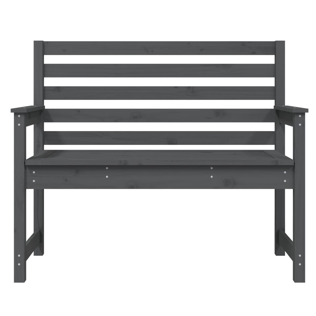 Garden Bench Grey 109x48x91.5 cm Solid Wood Pine