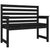 Garden Bench Black 109x48x91.5 cm Solid Wood Pine