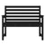 Garden Bench Black 109x48x91.5 cm Solid Wood Pine