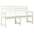 Garden Bench White 159.5x48x91.5 cm Solid Wood Pine