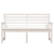 Garden Bench White 159.5x48x91.5 cm Solid Wood Pine