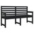 Garden Bench Black 159.5x48x91.5 cm Solid Wood Pine