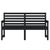 Garden Bench Black 159.5x48x91.5 cm Solid Wood Pine