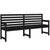 Garden Bench Black 203.5x48x91.5 cm Solid Wood Pine