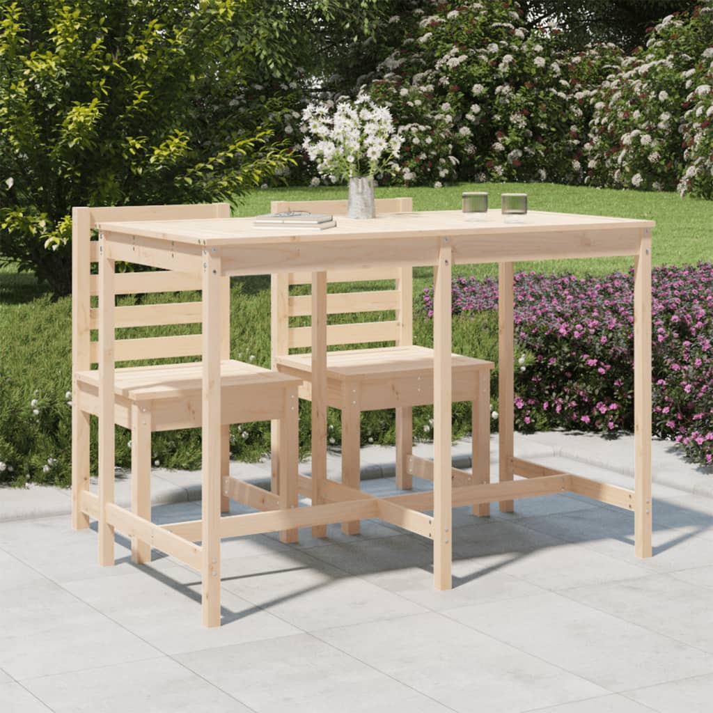 Garden Table 159.5x82.5x110 cm Solid Wood Pine