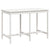 Garden Table White 159.5x82.5x110 cm Solid Wood Pine