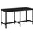 Garden Table Black 203.5x90x110 cm Solid Wood Pine