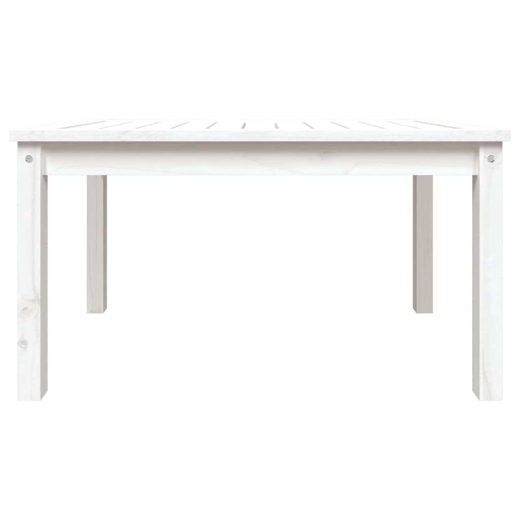 Garden Table White 82.5x50.5x45 cm Solid Wood Pine