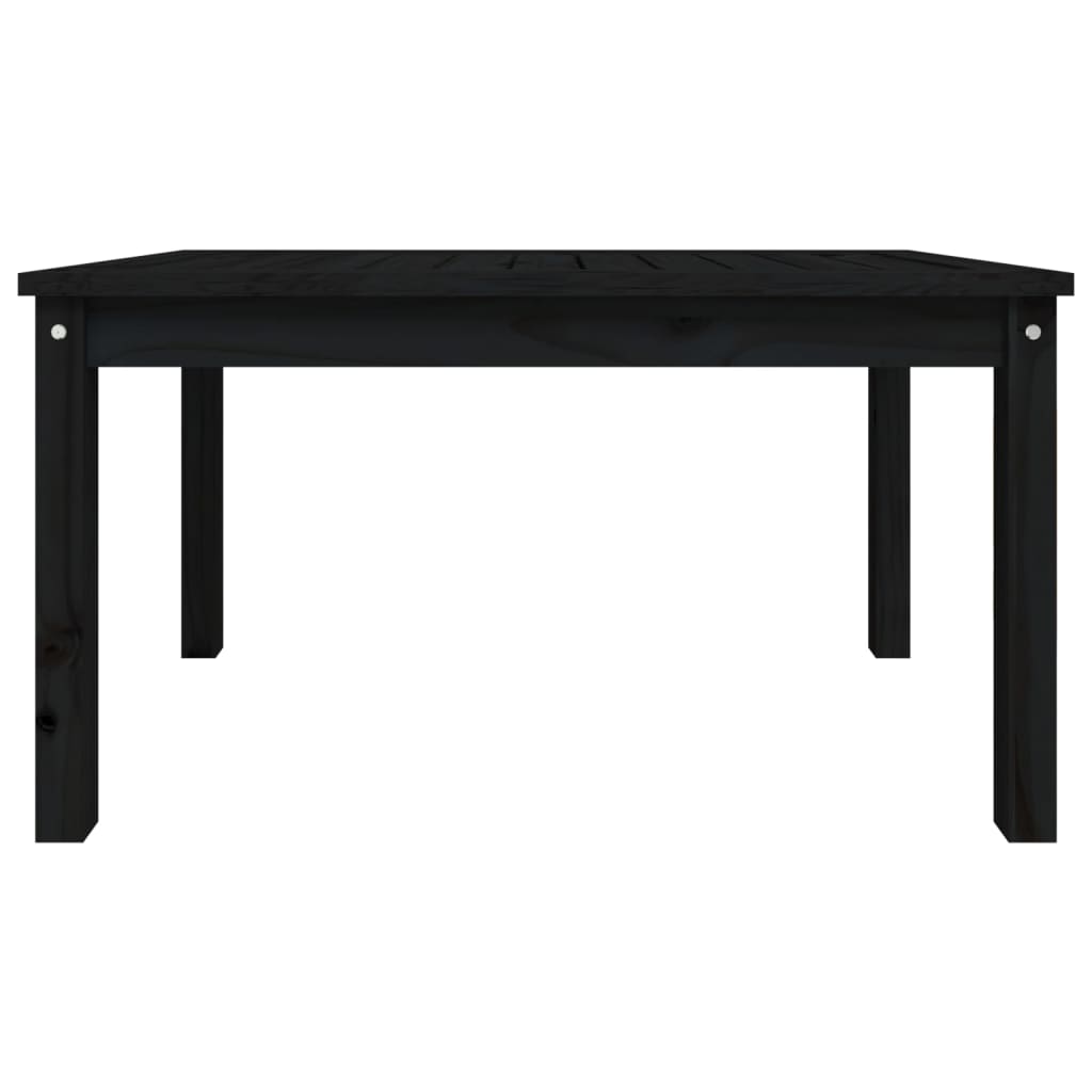 Garden Table Black 82.5x50.5x45 cm Solid Wood Pine