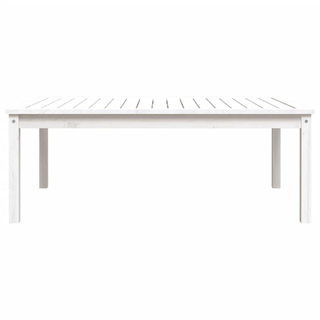 Garden Table White 121x82.5x45 cm Solid Wood Pine