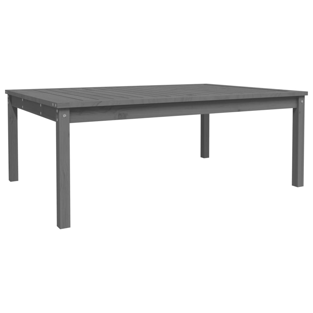 Garden Table Grey 121x82.5x45 cm Solid Wood Pine