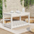 Garden Table White 82.5x50.5x45 cm Solid Wood Pine