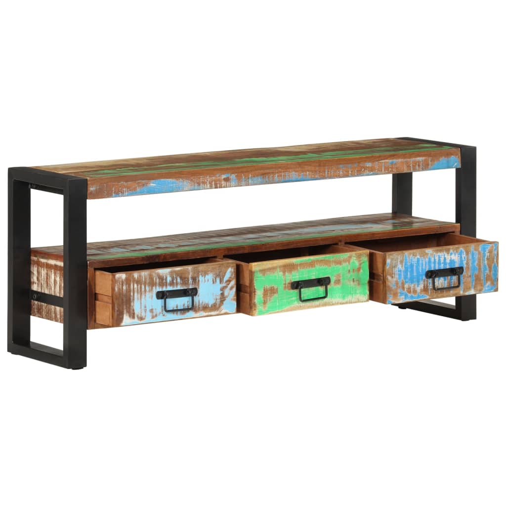 TV Cabinet 120x30x45 cm Solid Wood Reclaimed