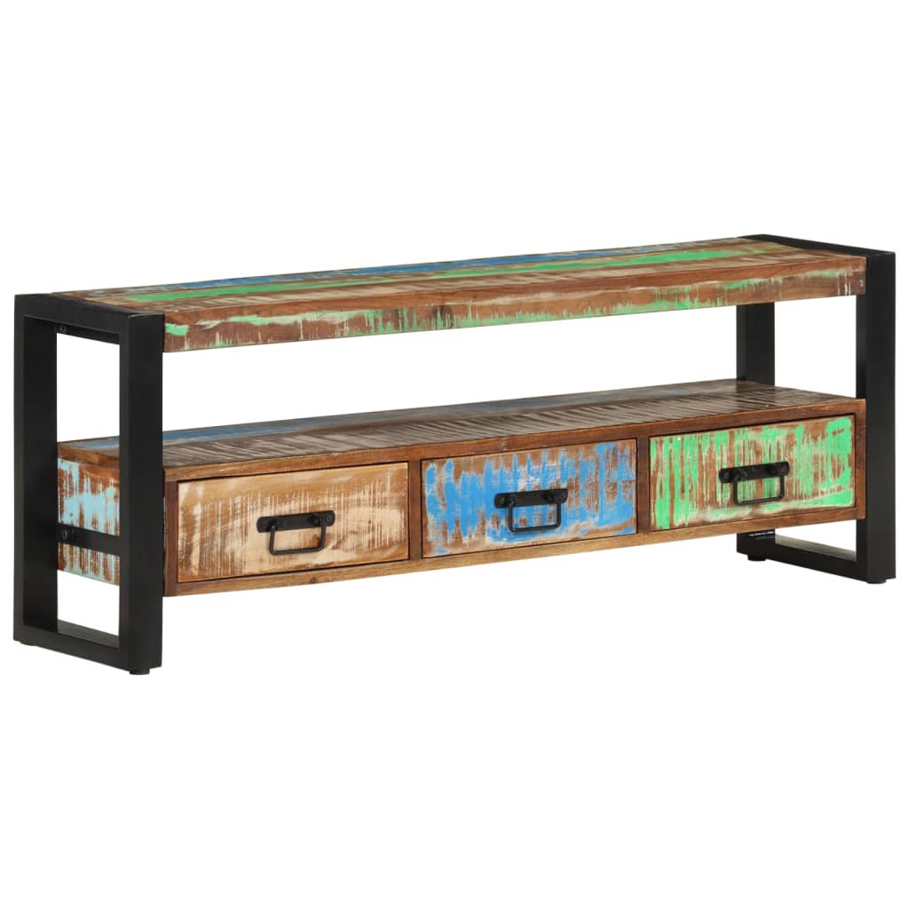 TV Cabinet 120x30x45 cm Solid Wood Reclaimed