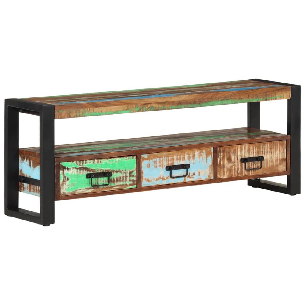 TV Cabinet 120x30x45 cm Solid Wood Reclaimed