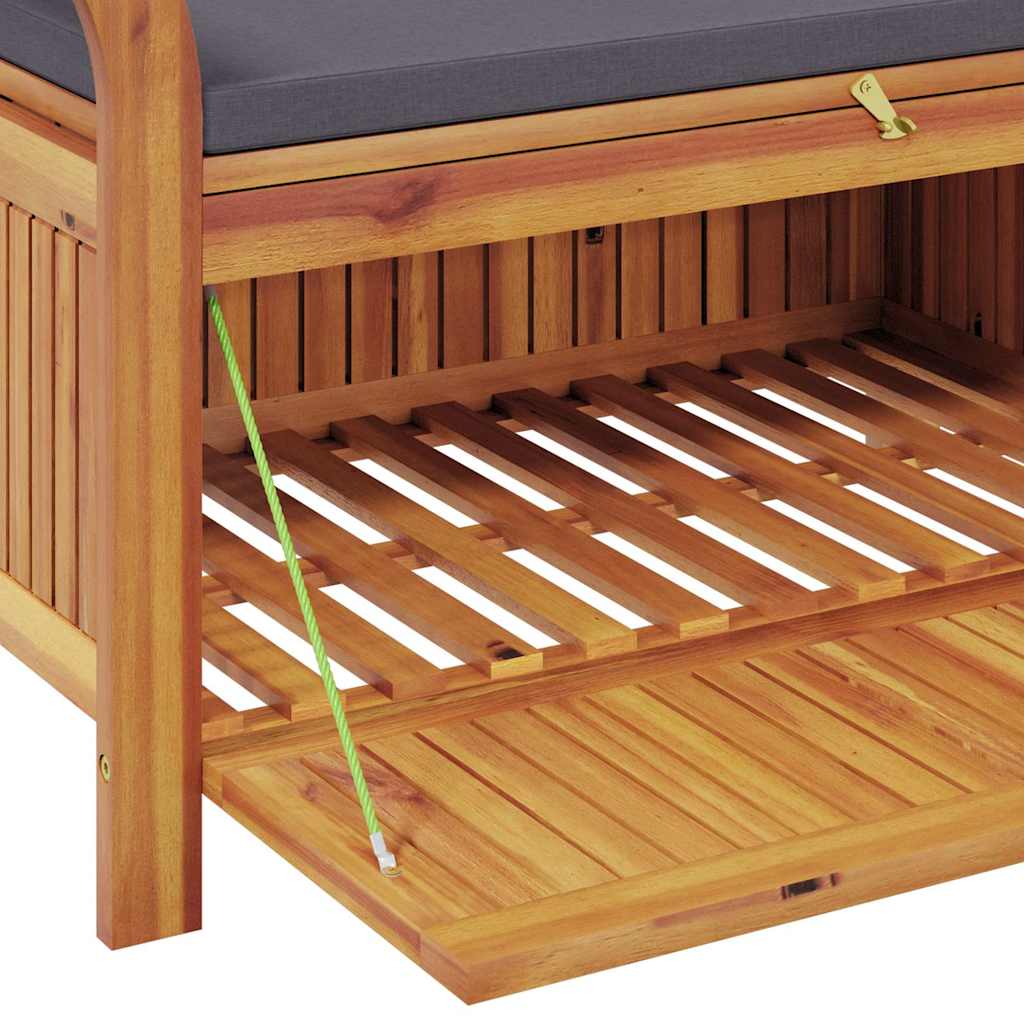 Garden Storage Bench with Cushion 91 cm Solid Wood Acacia