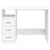 Desk with Drawers White 102x50x76 cm Engineered Wood