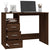 Desk with Drawers Brown Oak 102x50x76 cm Engineered Wood