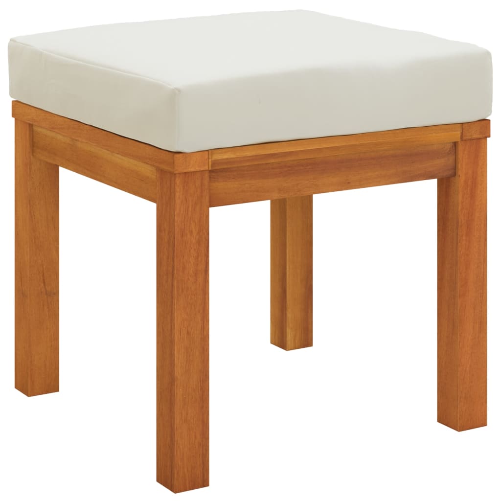 Garden Stools with Cushions 2 pcs 40x40x42 cm Solid Wood Acacia
