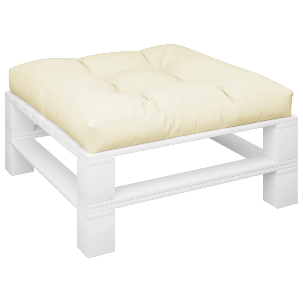 Pallet Cushion Cream 70x70x12 cm Fabric