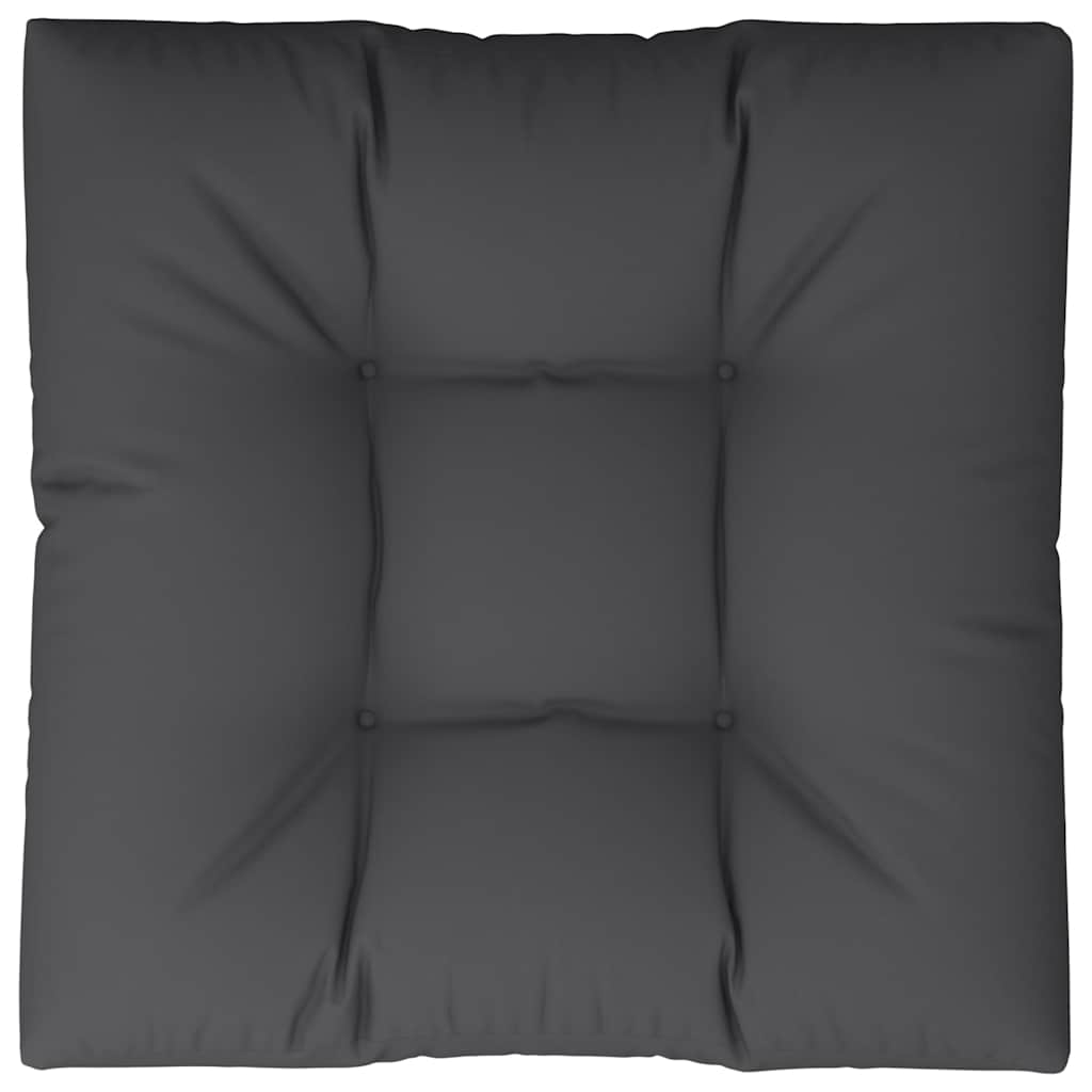 Pallet Cushion Black 70x70x12 cm Fabric
