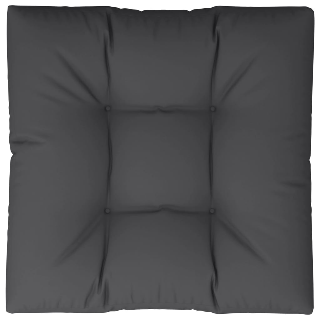 Pallet Cushion Black 80x80x12 cm Fabric