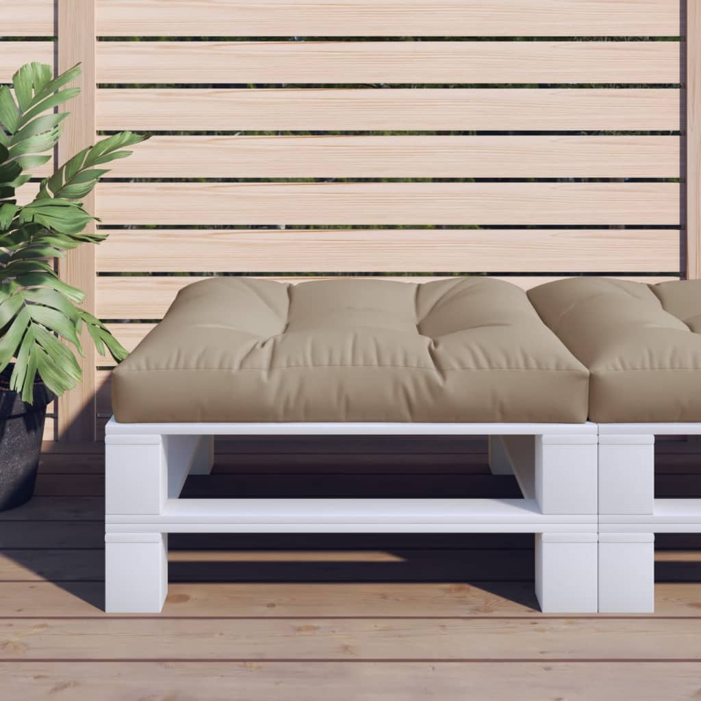 Pallet Cushion Taupe 80x80x12 cm Fabric
