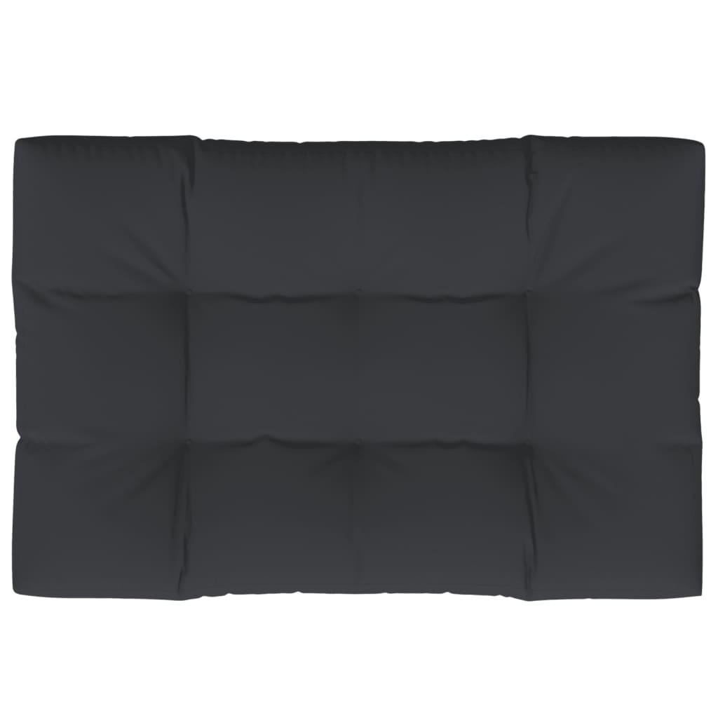 Pallet Cushion Black 120x80x12 cm Fabric