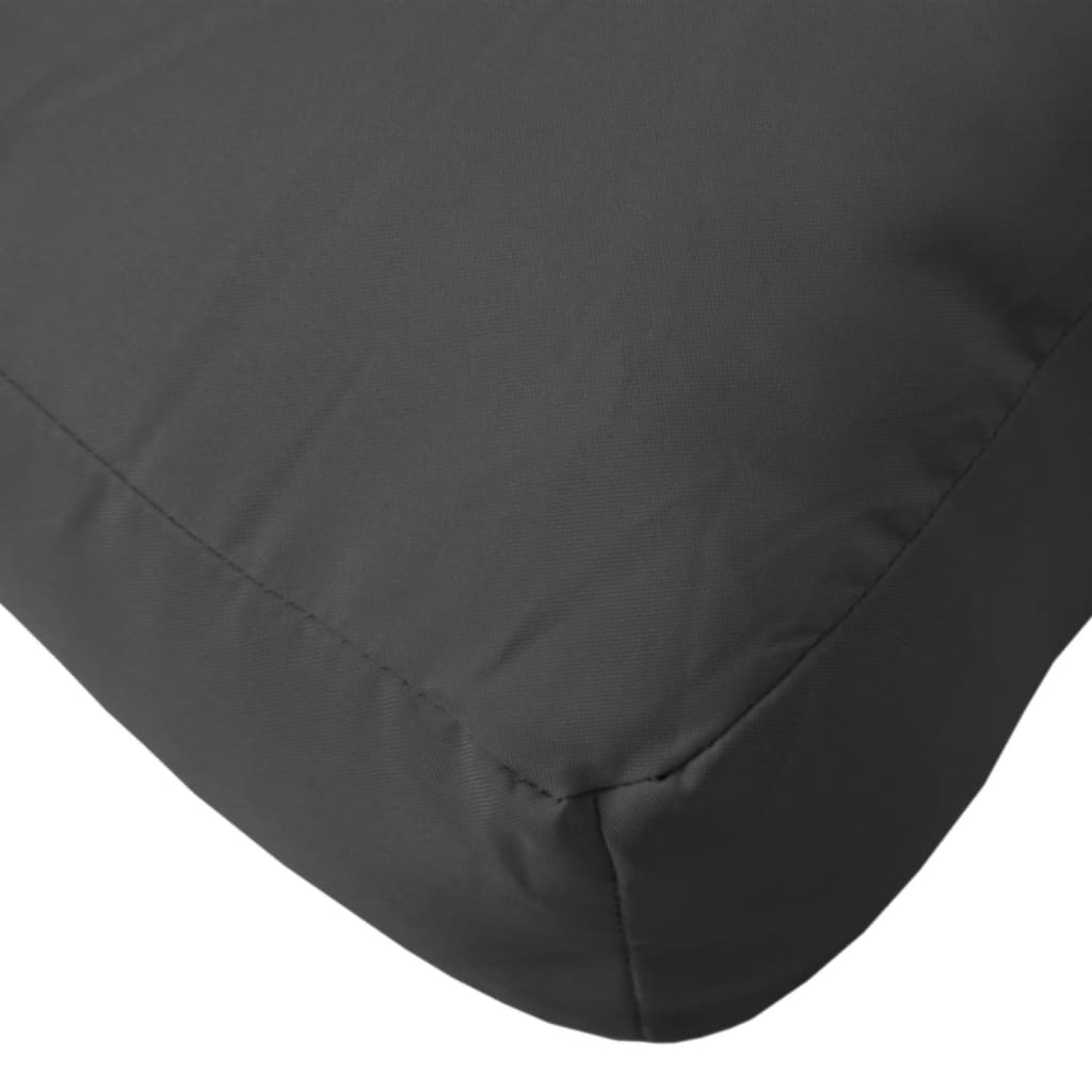 Pallet Cushion Black 60x40x12 cm Fabric