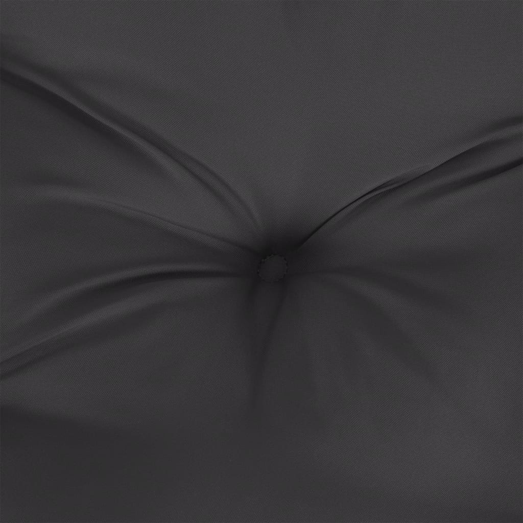 Pallet Cushion Black 60x40x12 cm Fabric